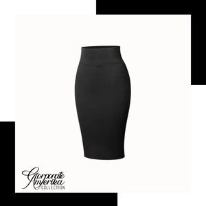 Fitted Pencil Midi Skirt